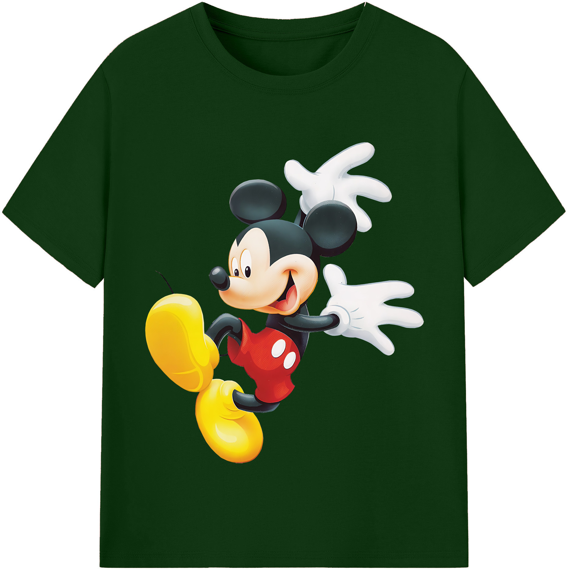 （画像用） ミッキーマウス Mickey Mouse 綿100％半袖Tシャツ（フロントプリント）